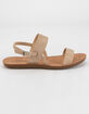SODA Double Strap Buckle Womens Taupe Sandals image number 3