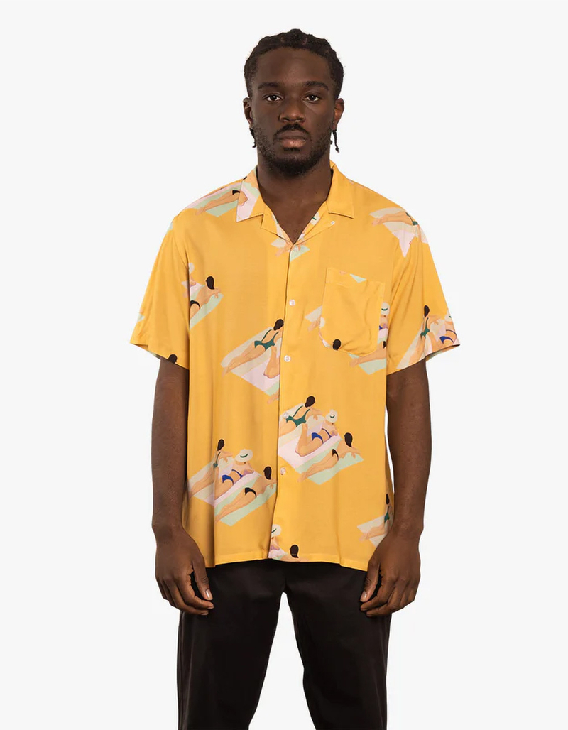 DUVIN Beach Day Mens Button Up Shirt image number 1