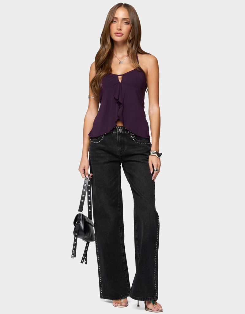 EDIKTED Lorenna Split Front Halter Top image number 4