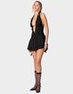 EDIKTED Shredded Backless Halter Mini Dress image number 2
