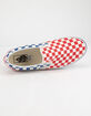 VANS Checkerboard Classic Slip-On Red & Blue Shoes image number 3