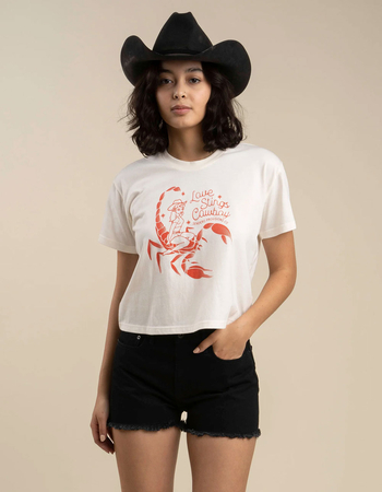 SENDERO PROVISIONS CO. Love Stings Womens Crop Boxy Tee Primary Image