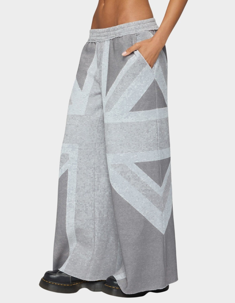 EDIKTED London Rush Wide Leg Sweatpants image number 1
