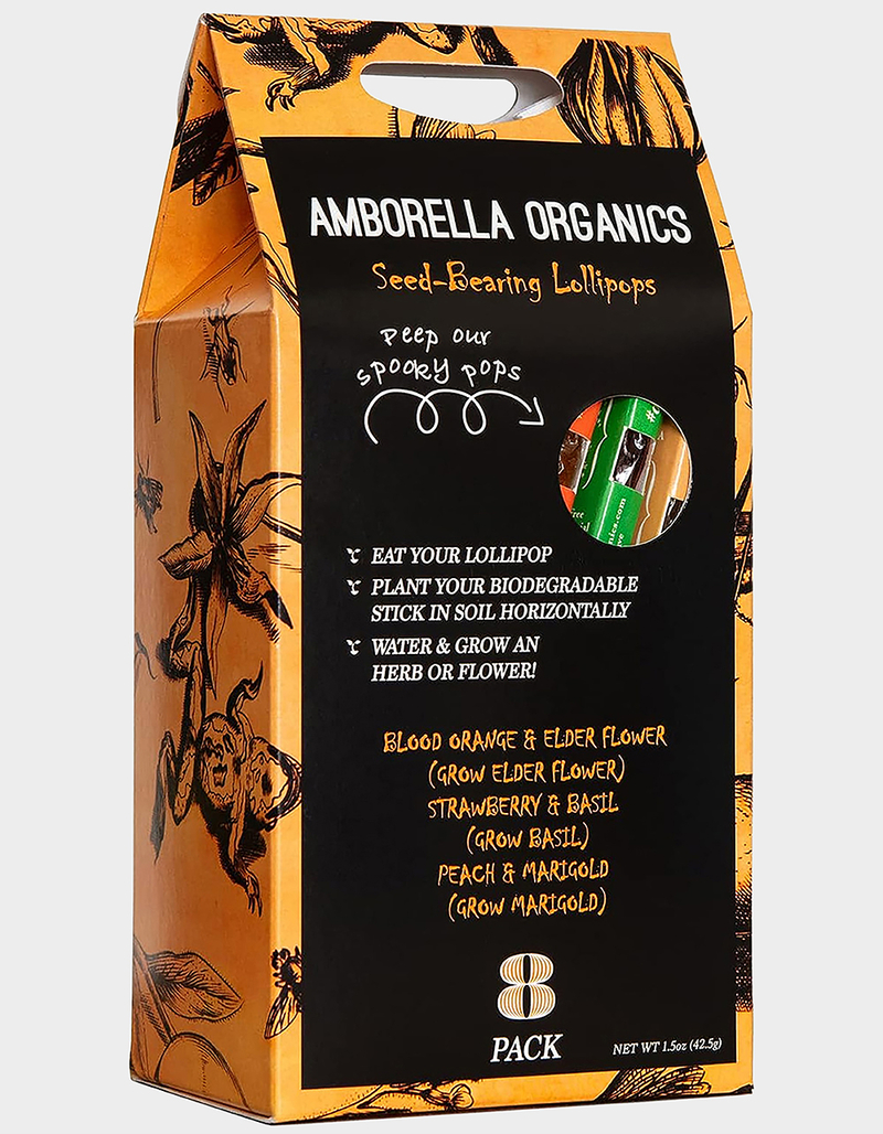 AMBORELLA ORGANICS Spooky Seed-Bearing Lollipops 8 Pack image number 0