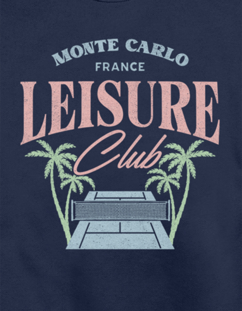 MONTE CARLO Leisure Club Unisex Crewneck Sweatshirt NAVY Tillys
