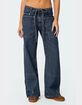 EDIKTED Funky Stitch Low Rise Jeans image number 1