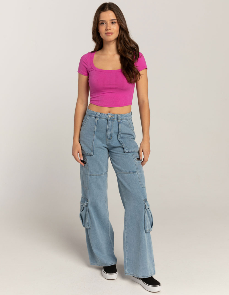 BOZZOLO Square Neck Womens Tee image number 1