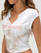 TRUE RELIGION Crystal Buddha Womens Notch Baby Tee image number 5