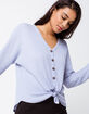 SKY AND SPARROW Button Tie Front Dolman Womens Periwinkle Thermal Top image number 1