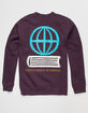 OBEY Knowledge Mens Purple Crew Sweatshirt image number 1