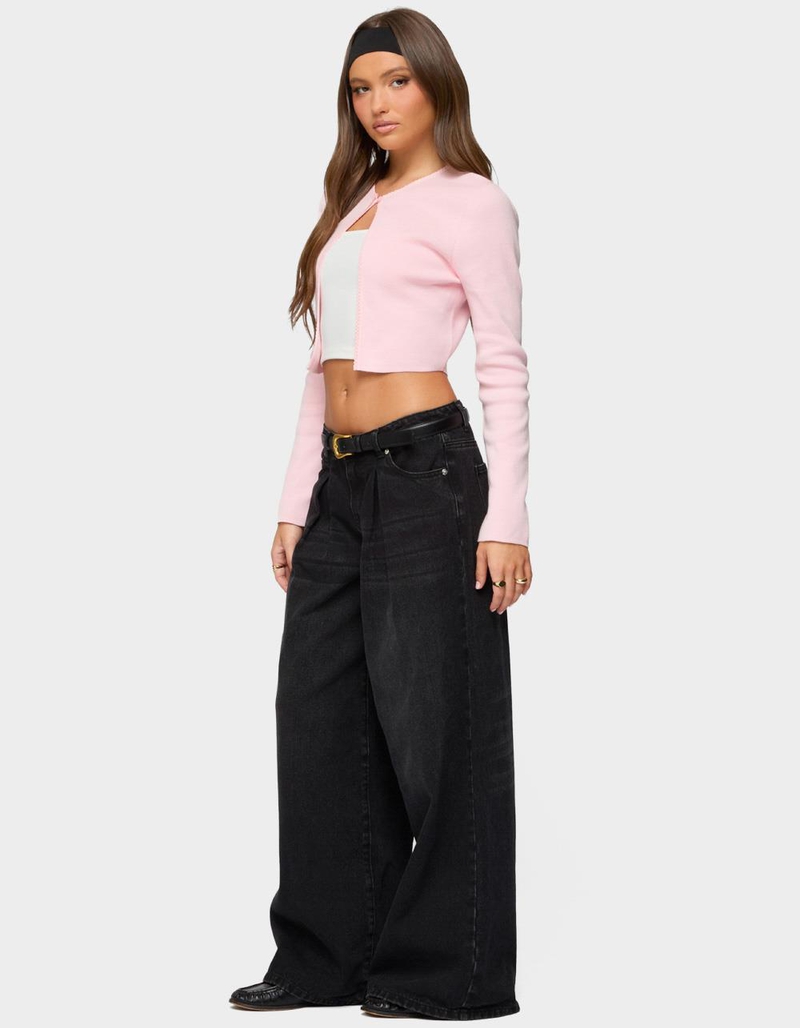 EDIKTED Jayne Split Front Knit Cardigan image number 3