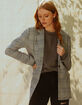 WEST OF MELROSE Womens Plaid Blazer image number 3