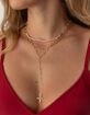 FULL TILT Layered Pearl/Cross Necklace image number 5