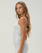 FULL TILT Stripe Henley Womens Tank Top image number 3