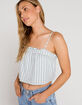 IVY & MAIN Gingham Ruffle Womens Tank image number 1