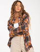 RSQ Womens Raw Edge Flannel image number 1