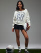 THE WILD COLLECTIVE Dallas Cowboys Womens Off The Shoulder Sweatshirt image number 6
