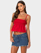 EDIKTED Millie Scrunch Tank Top image number 3