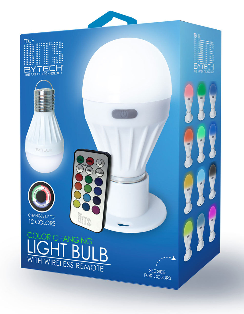 BYTECH Color Changing Light Bulb with Wireless Remote MULTI Tillys