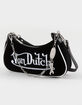 VON DUTCH Rhinestone Velvet Shoulder Bag image number 2