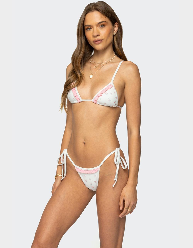 EDIKTED Ira Floral Triangle Bikini Top image number 3