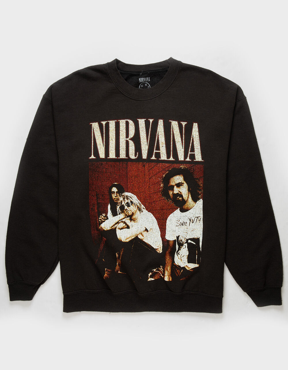 NIRVANA Mens Crewneck Sweatshirt - CHARCOAL - L | Tillys