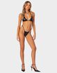 EDIKTED Bruna Faux Leather Triangle Bikini Top image number 3