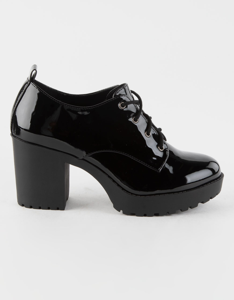 SODA Brief Lace Up Block Heel Womens Shoes image number 1