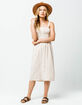 SKY AND SPARROW Smocked Button Front Midi Dress image number 1