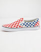 VANS Checkerboard Classic Slip-On Red & Blue Shoes image number 4
