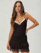 FULL TILT Womens Polka Dot Mesh Dress image number 1