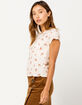 COCO & JAIMESON Floral Womens Tee image number 2