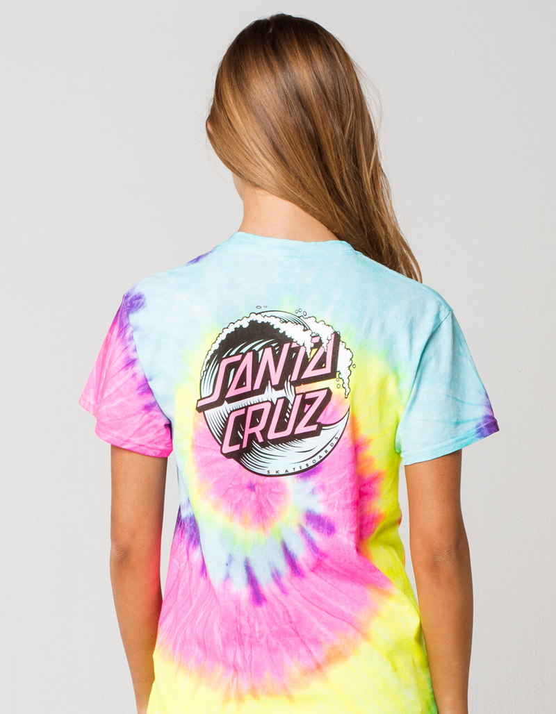 SANTA CRUZ Wave Dot Tie Dye Womens Tee image number 0