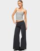 EDIKTED Petite Wide Leg Fold Over Pants image number 4