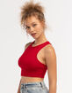 BOZZOLO Womens Ribbed Crop Tank Top image number 2