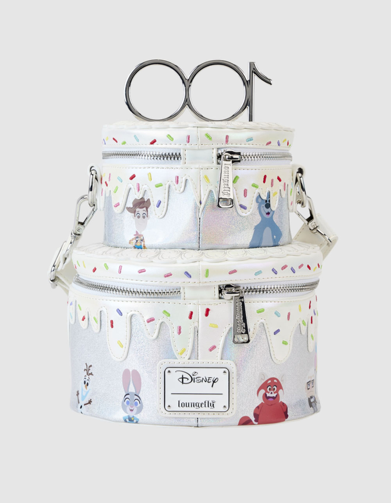 LOUNGEFLY Disney100 Anniversary Celebration Cake Crossbody Bag image number 3