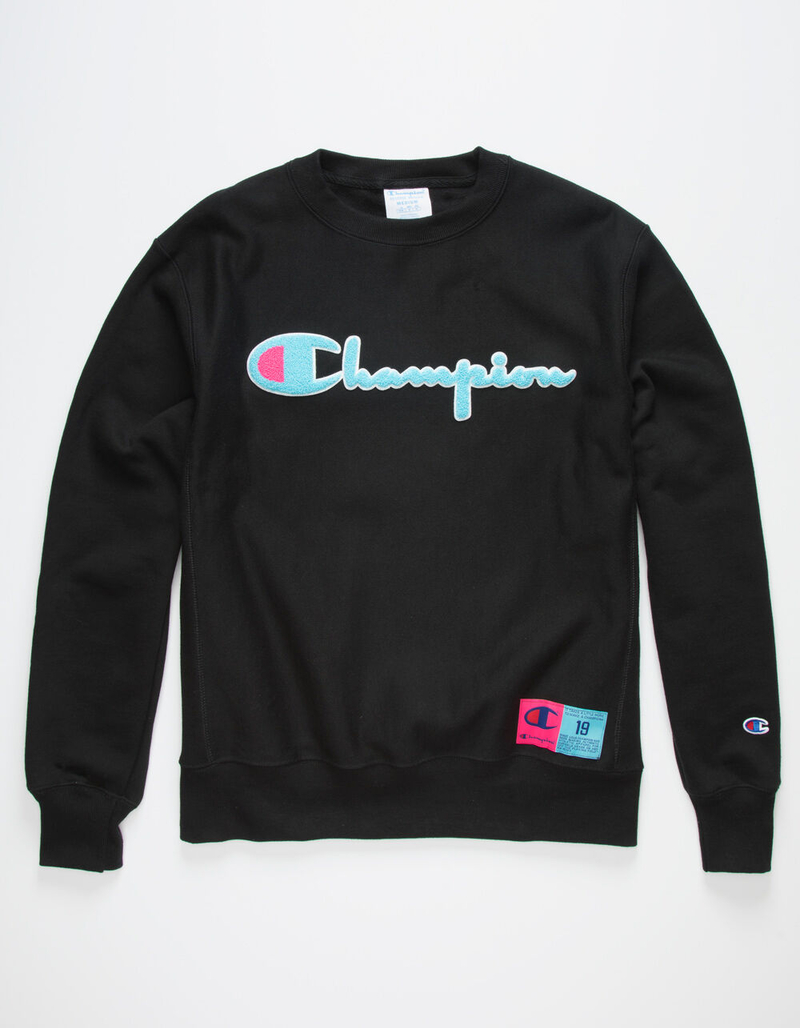 CHAMPION Chenille Logo Mens Crew Sweatshirt image number 0