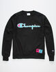 CHAMPION Chenille Logo Mens Crew Sweatshirt image number 1