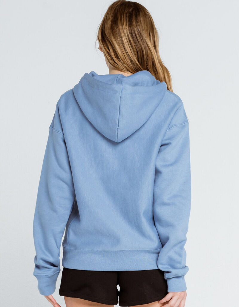 CHAMPION Reverse Weave Embroidered Womens Sky Blue Hoodie - SKBLU ...