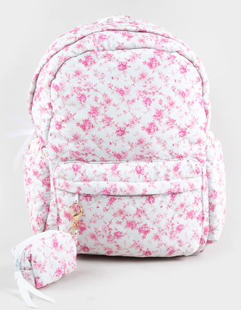 TILLYS Quilted Floral Backpack Primary Image