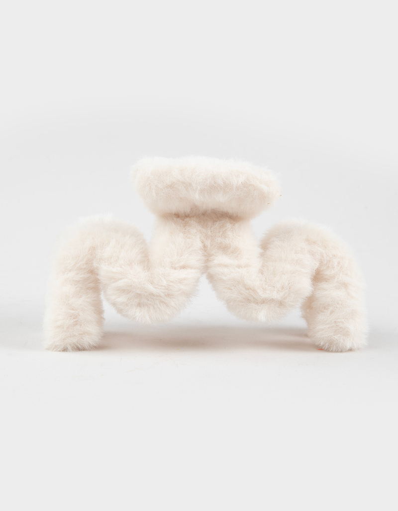 FULL TILT Oversized Faux Fur Plush Claw Clip image number 1