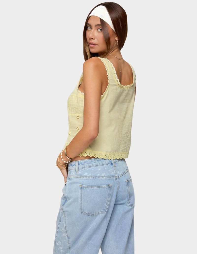 EDIKTED Fiore Eyelet Tie Front Top image number 2