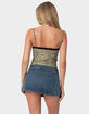 EDIKTED Leopard Printed Lace Trim Tank Top image number 5