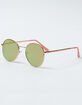 Etched Metal Round Sunglasses image number 1
