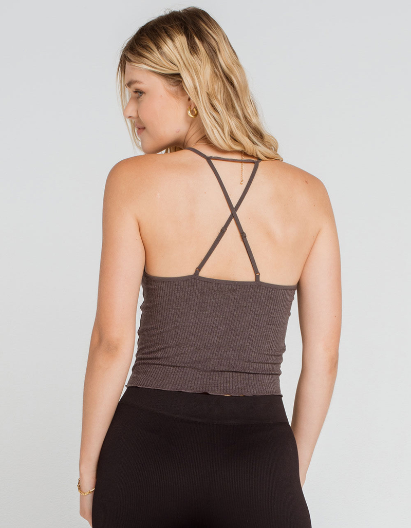 BOZZOLO Lettuce Trim Womens Charcoal Cami image number 2