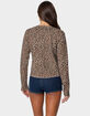 EDIKTED Leopard Printed Knit Cardigan image number 5