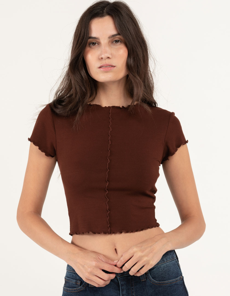 BOZZOLO Lettuce Rib Womens Top image number 0