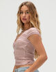 FULL TILT Womens Lace Top image number 3