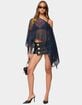 EDIKTED Sequin Fringe Knit Poncho image number 5