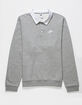 NIKE Club Fleece Bushed Back Long Sleeve Mens Polo Shirt image number 1